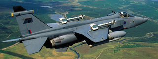 RAF Jaguar showing over-wing missile stations